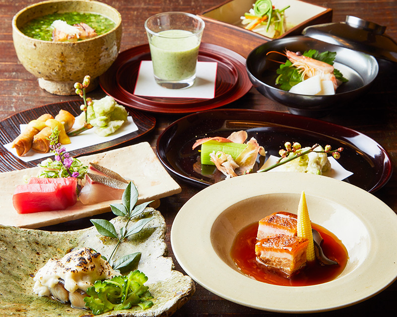 Seasonal Okinawan Kaiseki 9-Dish Course Ryukyu